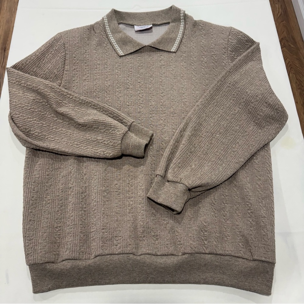 Men's light Brown Vintage Sweater men’s fits like a Large, wool?